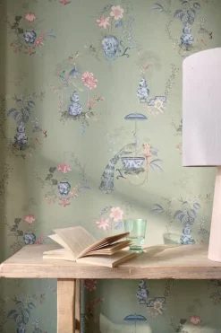 Pip Studio Chinese Porcelain Vinylbehang Licht Groen Clearance