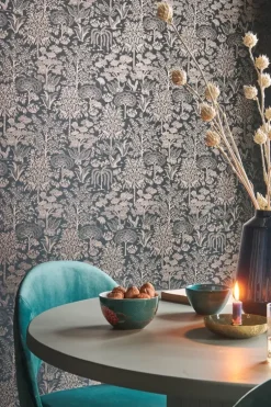 Pip Studio Origami Tree Vliesbehang Donker /Rose Goud Blauw Sale