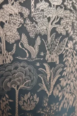 Pip Studio Origami Tree Vliesbehang Donker /Rose Goud Blauw Sale