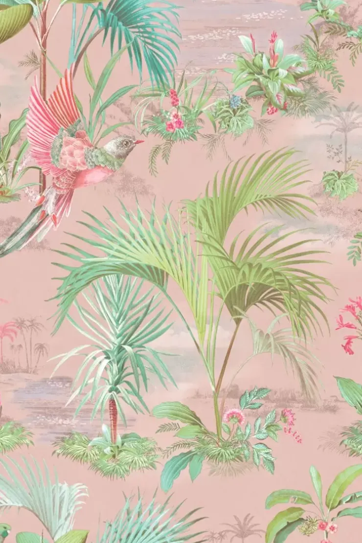 Pip Studio Palm Scene Vliesbehang Roze Online