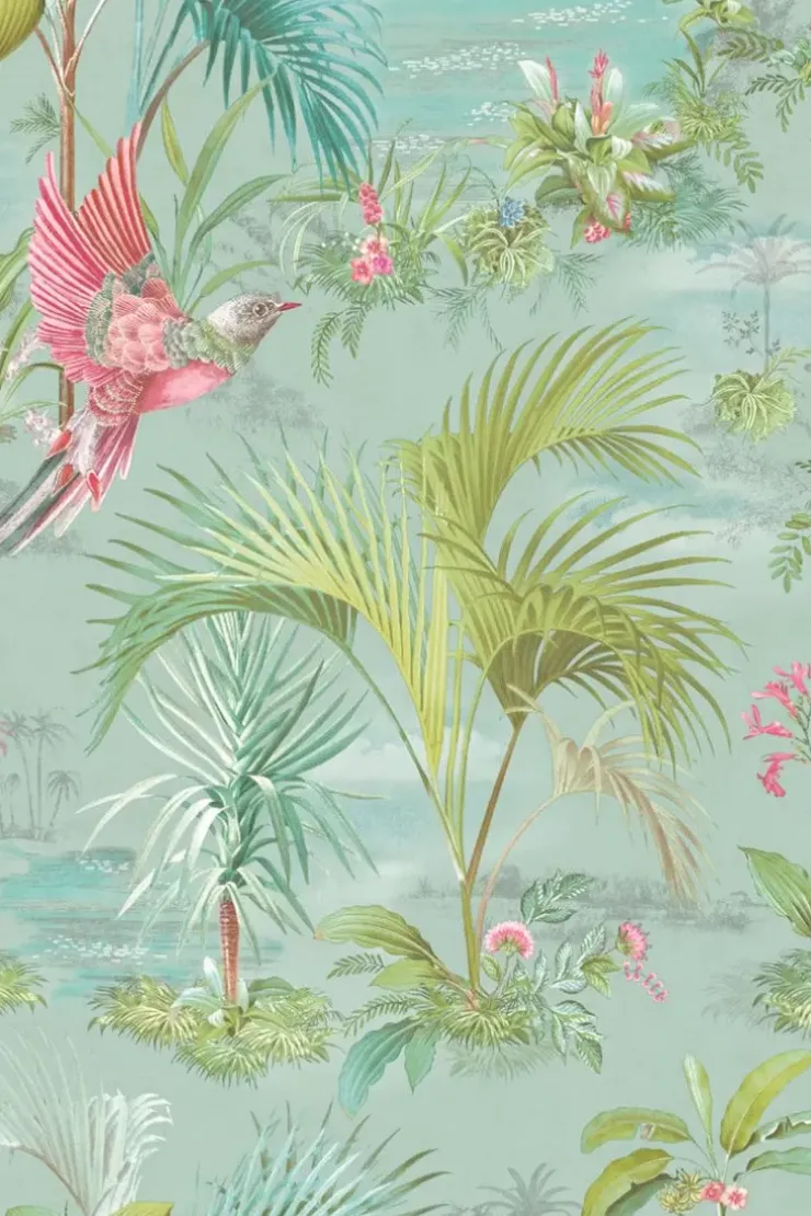 Pip Studio Palm Scene Vliesbehang Blauw Discount
