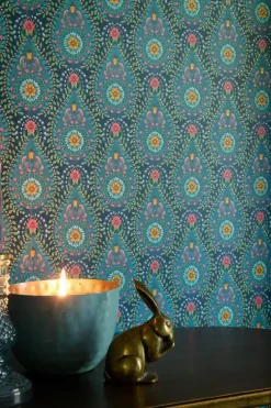 Pip Studio Raindrops Vliesbehang Donker Blauw Discount