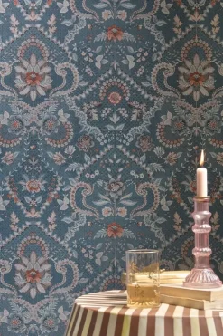 Pip Studio Saluti Vinylbehang Denim Blauw Discount