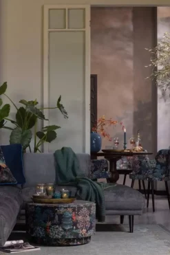 Pip Studio Poef Large Pip Garden Donkerblauw New