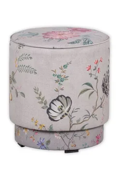 Pip Studio Poef Medium Fleur Grandeur Khaki Clearance