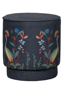 Pip Studio Poef Medium Flirting Birds Blauw Online