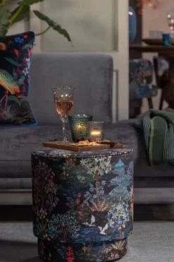 Pip Studio Poef Medium Pip Garden Donkerblauw Clearance