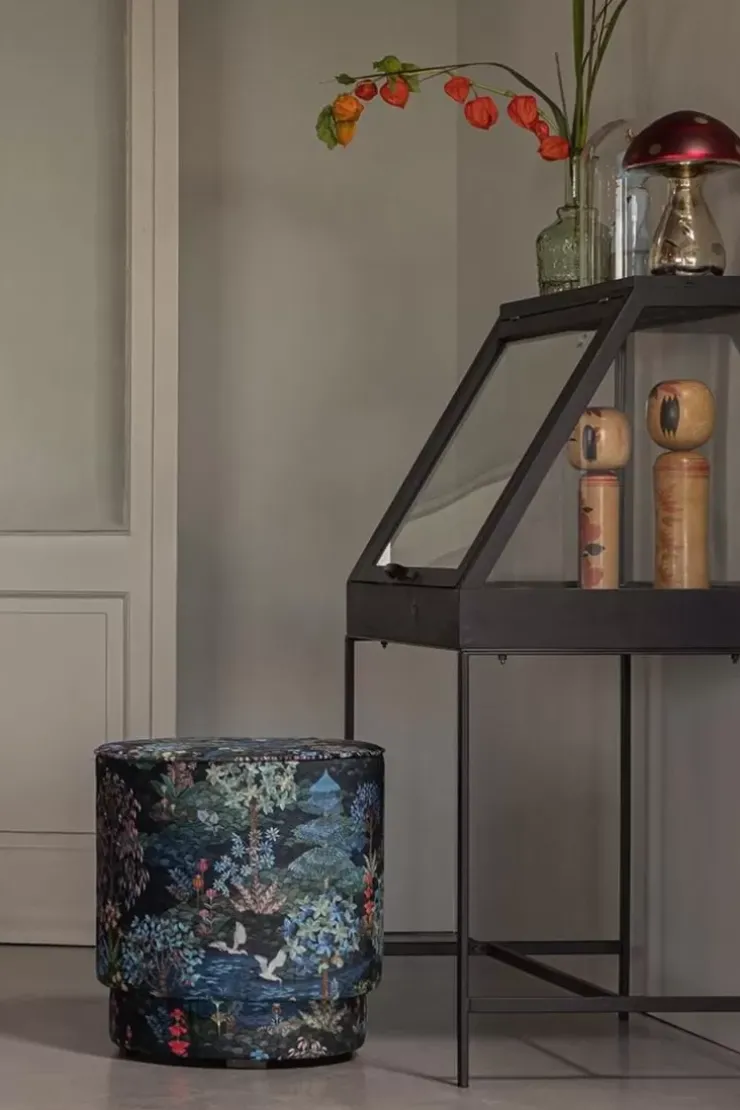 Pip Studio Poef Medium Pip Garden Donkerblauw Clearance