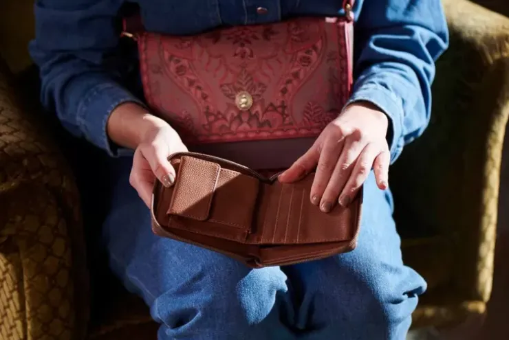 Pip Studio Portemonnee Vierkant Kyoto Festival Donker Roze Outlet