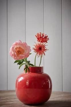 Pip Studio Ronde Vaas Metaal 25 Cm Rood Online