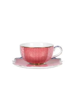 Pip Studio Royal Multi Espresso Kop & Schotel Roze Online