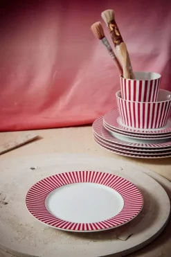 Pip Studio Royal Stripes Gebaksbord Donker 17Cm Roze Sale