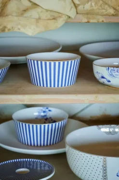 Pip Studio Royal Stripes Kom 15 Cm Blauw Best