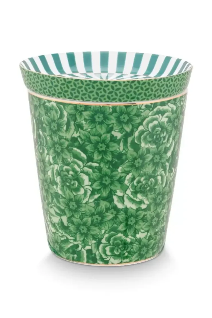 Pip Studio Royal Stripes Mok Bloemen & Theetip Groen Best