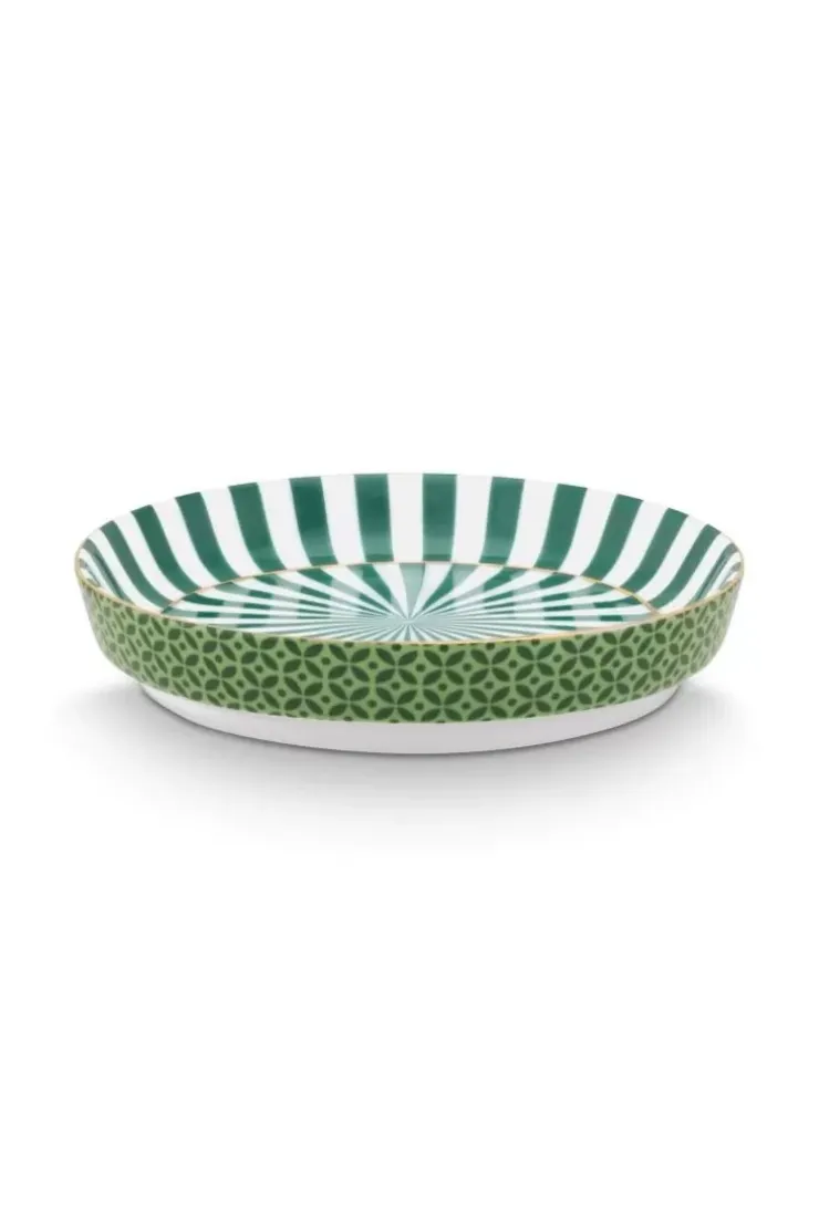 Pip Studio Royal Stripes Mok Bloemen & Theetip Groen Best