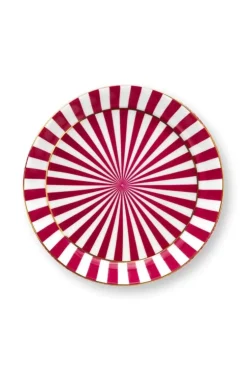 Pip Studio Royal Stripes Mok Bloemen & Theetip Donker Roze Discount