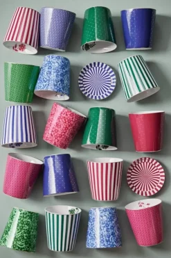 Pip Studio Royal Stripes Mok Bloemen & Theetip Donker Roze Discount