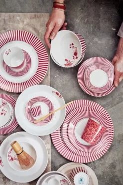 Pip Studio Royal Stripes Mok Bloemen Donkerroze Outlet