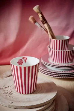 Pip Studio Royal Stripes Mok Donker Roze Best