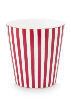 Pip Studio Royal Stripes Mok Donker Roze Best