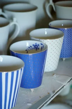 Pip Studio Royal Stripes Mok Dots Blauw New