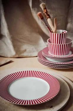 Pip Studio Royal Stripes Ontbijtbord Donker 21Cm Roze Sale