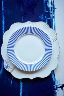 Pip Studio Royal Stripes Ontbijtbord 21 Cm Blauw Hot