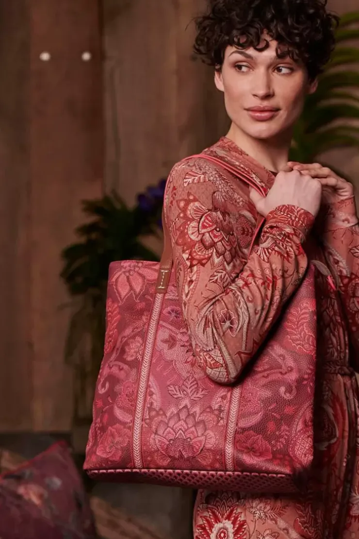 Pip Studio Shopper Vierkant Kyoto Festival Donker Roze Outlet