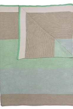 Pip Studio Throw Blockstripe Licht Groen Best