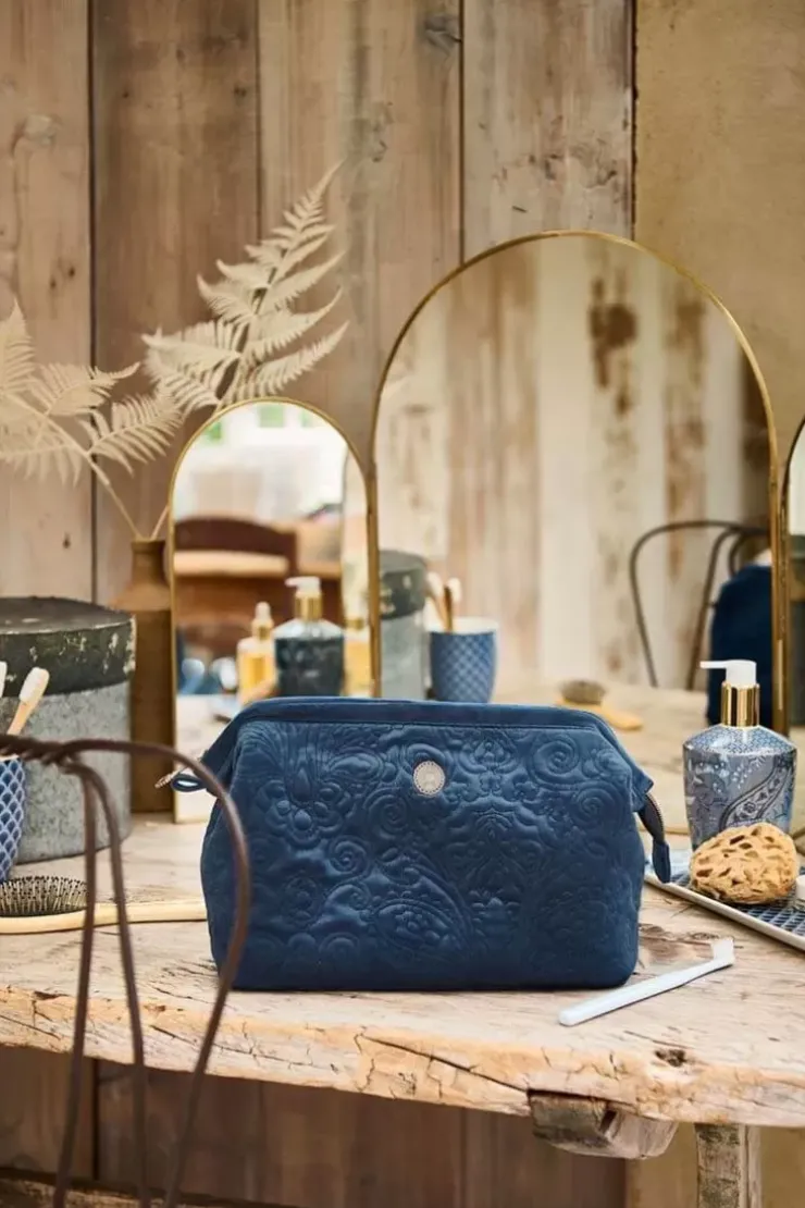 Pip Studio Toilettas Buidel Groot Velvet Quiltey Days Blauw New