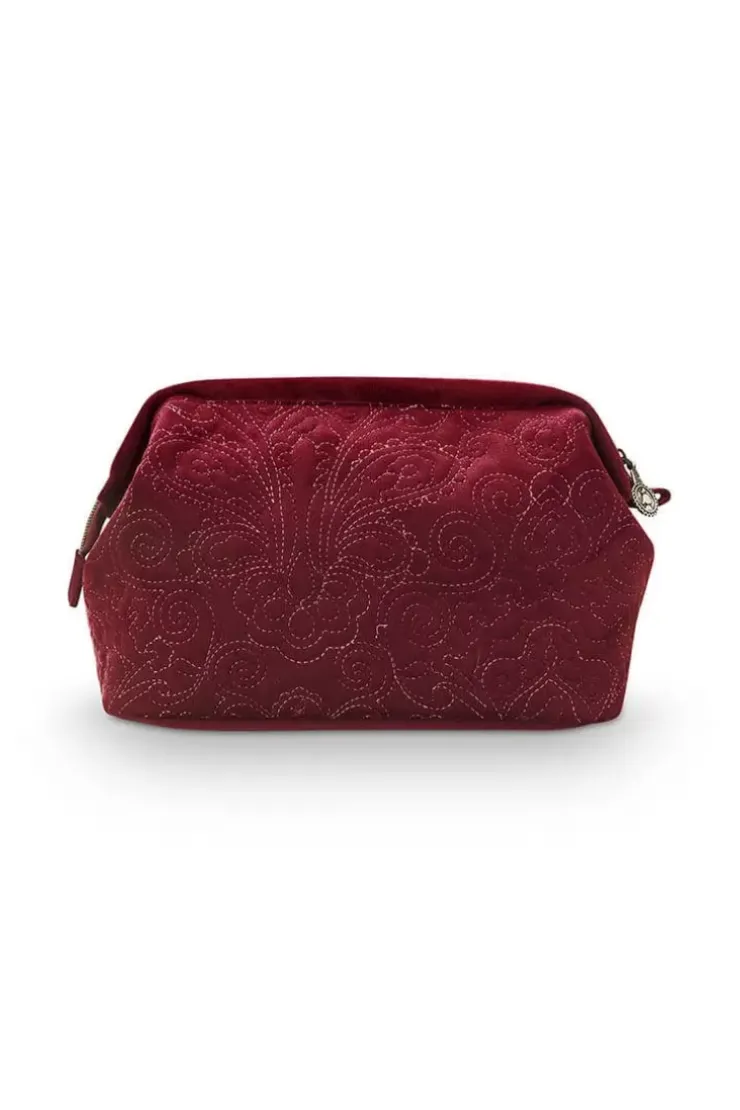 Pip Studio Toilettas Buidel Groot Velvet Quiltey Days Rood Sale