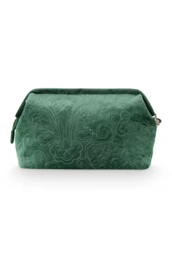 Pip Studio Toilettas Buidel Groot Velvet Quiltey Days Groen New