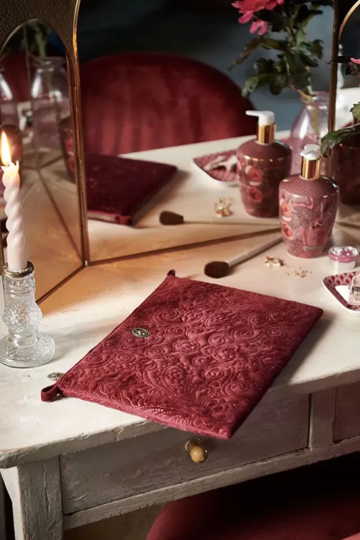 Pip Studio Toilettas Groot Velvet Quiltey Days Rood Clearance
