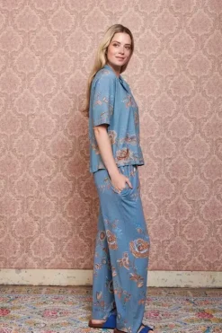 Pip Studio Top Korte Mouw Cece Fiore Blauw Sale