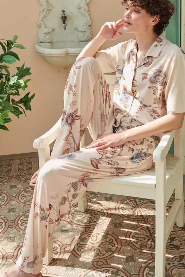 Pip Studio Top Korte Mouw Cece Fiore Wit Clearance