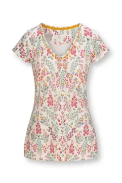 Pip Studio Top Korte Mouw Primavera Wit