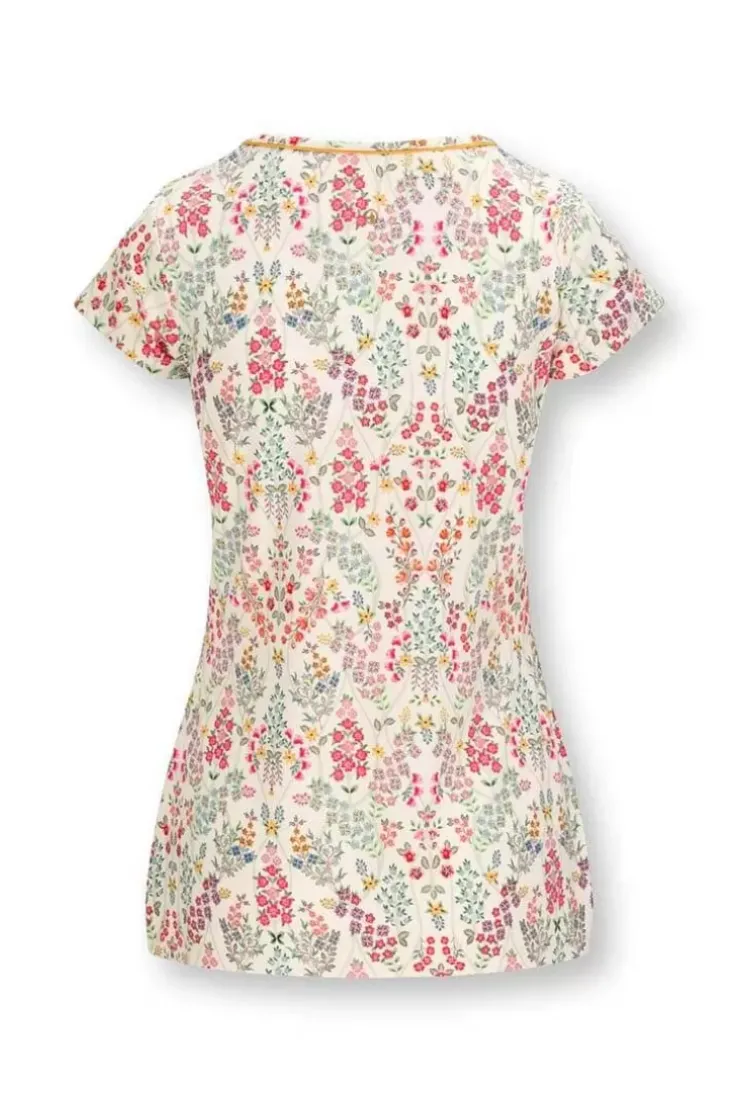 Pip Studio Top Korte Mouw Primavera Wit