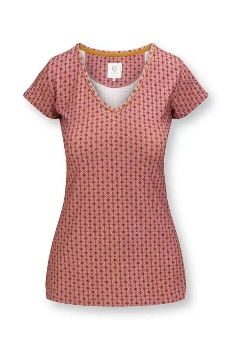 Pip Studio Top Korte Mouw Tegola Roze Best