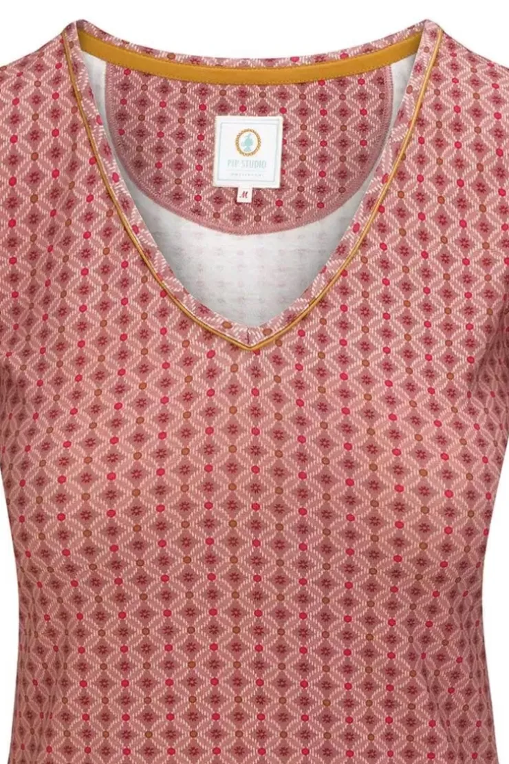 Pip Studio Top Korte Mouw Tegola Roze Best