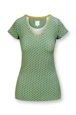 Pip Studio Top Korte Mouw Tegola Groen Clearance