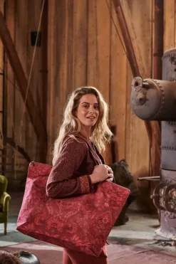 Pip Studio Tote Bag Kyoto Festival Donker Roze Hot