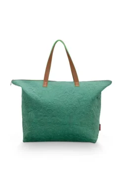 Pip Studio Tote Bag Velvet Quiltey Days Groen Online