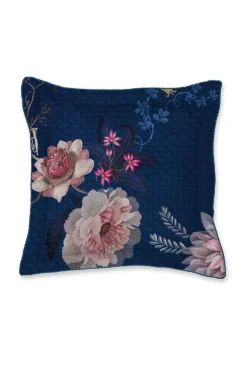 Pip Studio Vierkant Sierkussen Tokyo Bouquet Donker Blauw Clearance