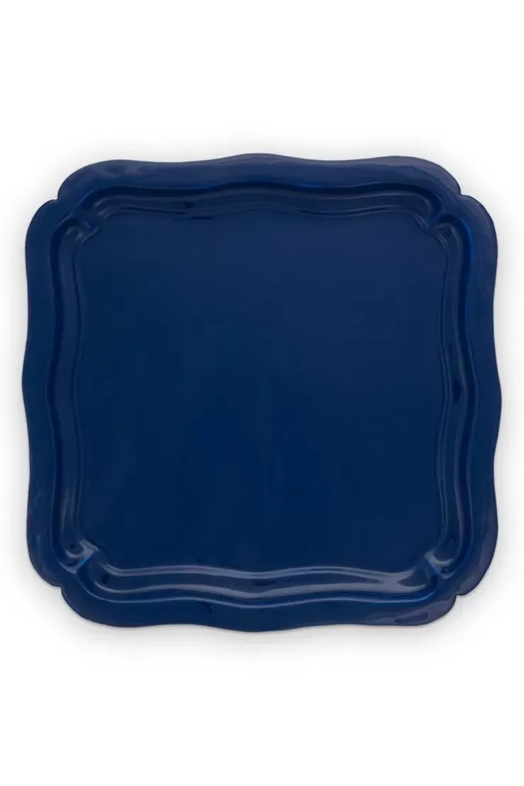 Pip Studio Vierkante Schaal Geemailleerd Blauw Online