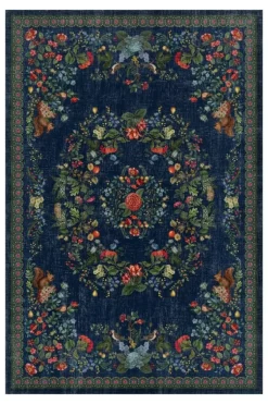 Pip Studio Vloerkleed Fall In Leaf By Pip Donkerblauw Clearance