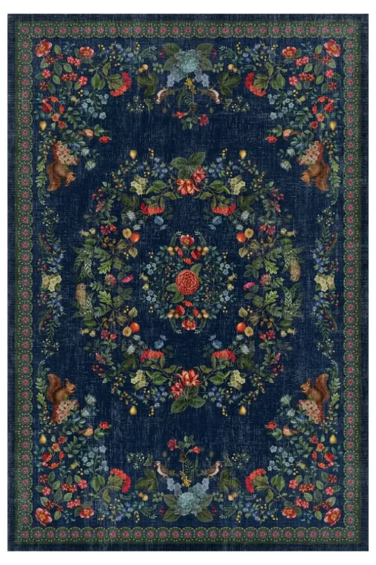Pip Studio Vloerkleed Fall In Leaf By Pip Donkerblauw Clearance