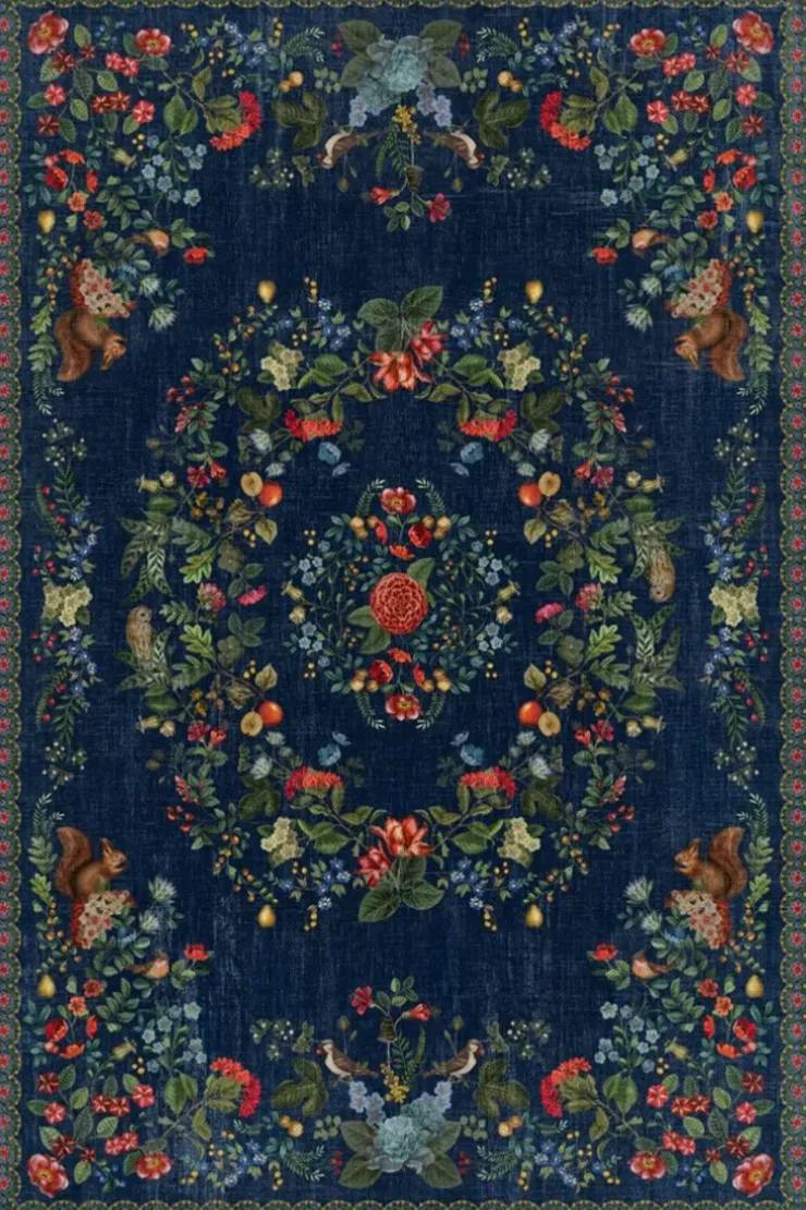 Pip Studio Vloerkleed Fall In Leaf By Pip Donkerblauw Clearance