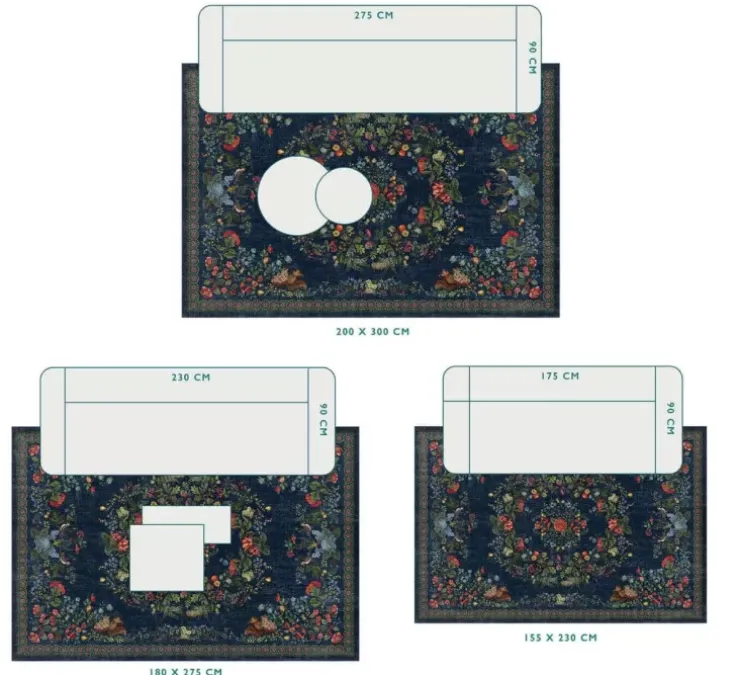 Pip Studio Vloerkleed Fall In Leaf By Pip Donkerblauw Clearance