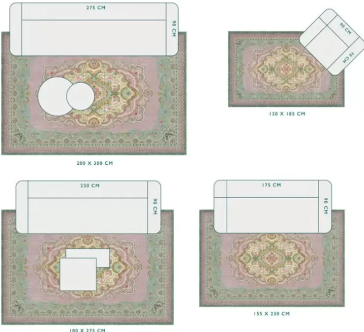 Pip Studio Vloerkleed Majorelle By Pip Lilac/Groen Online