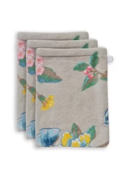 Pip Studio Washandje Set/3 Good Evening 16X22 Cm Khaki